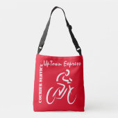 Ajustable Sac carrossable Croix du Courrier à Vélo Rouge (Dos)
