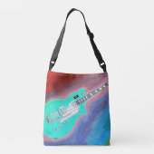 Ajustable Sac carrossable de guitare verte (Dos)