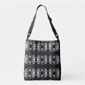 Ajustable Sac carrossable design original noir et blanc chic (Dos)