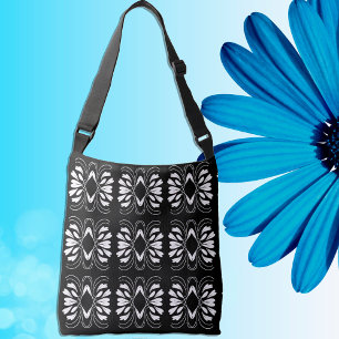 Ajustable Sac carrossable design original noir et blanc chic