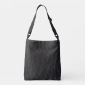 Ajustable Sac carrossable en cuir de serpent noir (Dos)