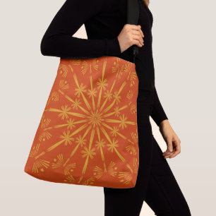 Ajustable Sac carrossable Mandala Papaya Retro (2 tailles)