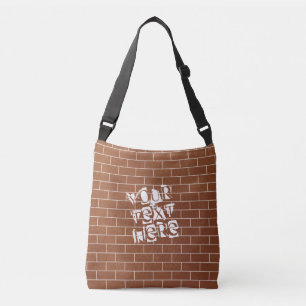 Ajustable Sac carrossable mural en brique avec texte personn
