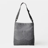 Ajustable Sac carrossable "noir & blanc" Jean Look (Dos)