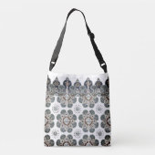 Ajustable Sac carrossable noir et turquoise (Dos)