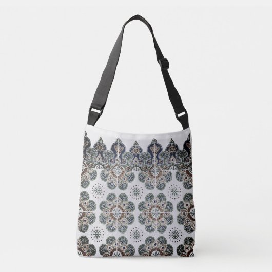 Ajustable Sac carrossable noir et turquoise (Devant)