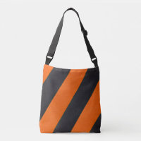 Sac carrossable orange noir rayures