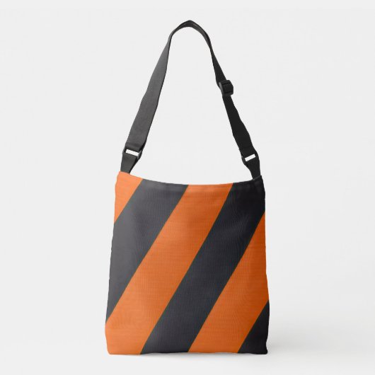 Ajustable Sac carrossable orange noir rayures (Devant)