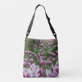 Ajustable Sac carrossable pourpre et blanc pour tulipes (Dos)