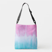 Ajustable Sac carrossable rose Turquoise Cravate-Dye Monogra (Dos)