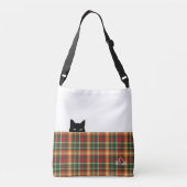 Ajustable Sac carrossable Tartan Orange Vert Plaid (Dos)