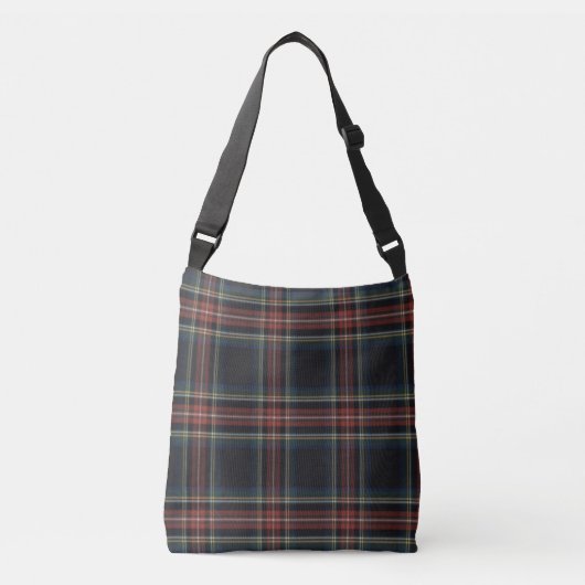 Ajustable Sac carrossable tout-sur-impression Tartan, moyen (Devant)