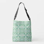 Ajustable Sac carrossable vert et blanc Paisley (Dos)