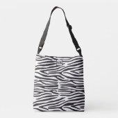 Ajustable Sac carrossable Zebra Print Black and White Stripe (Dos)