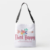 Ajustable Sac croisé blanc heureux (Dos)