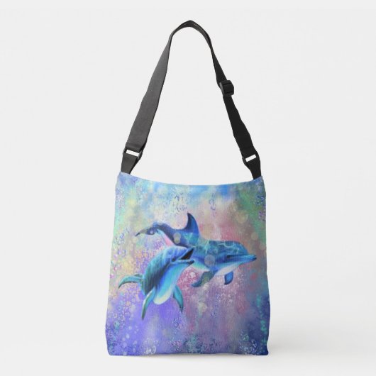 Ajustable Sac croisé dauphin en couple (Devant)