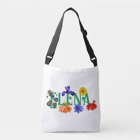 Ajustable Sac croisé "Fleurs sauvages" personnalisé (Devant)