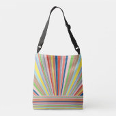 Ajustable Sac crossbody rayé multicolore (Dos)