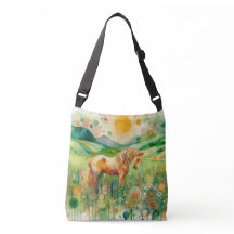 Sac de carrosserie Abstrait Floral Horse - Art mod