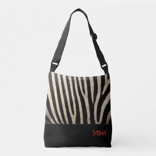 Ajustable Sac de carrosserie de collection de peau Zebra (Devant)