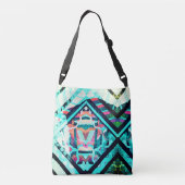Ajustable Sac de carrosserie Turquoise Abstrait (Dos)