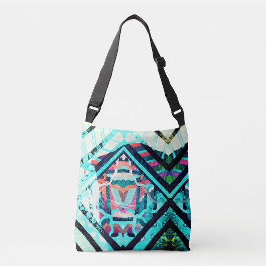 Ajustable Sac de carrosserie Turquoise Abstrait (Devant)