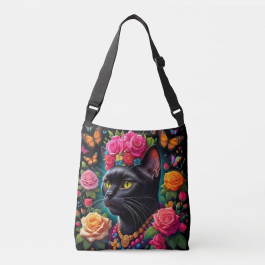 Ajustable Sac de chat noir coloré ! (Devant)