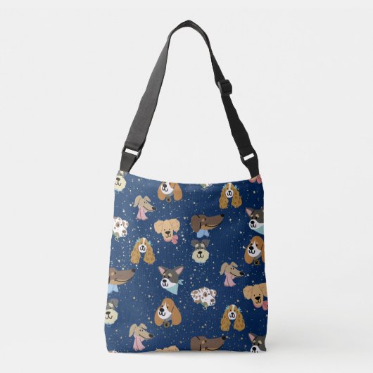 AJUSTABLE SAC DE CORBEILLE AMOUREUX DES CHIENS (Devant)