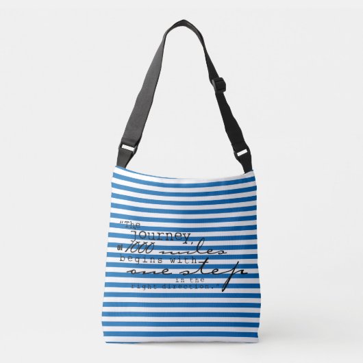Ajustable Sac de devis Cool Bleu et Blanc (Devant)