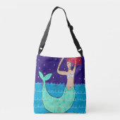 Ajustable Sac de plage de Mermaid Red Haied (Dos)