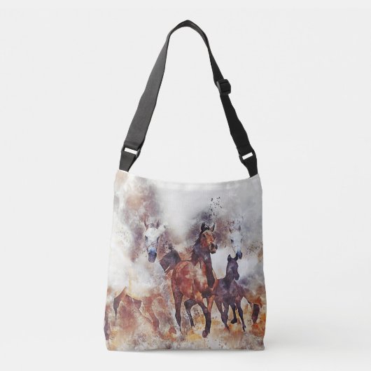 Ajustable sac élégant à l'image de chevaux (Devant)