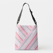 Ajustable Sac fourre-tout à monogramme rayé rose pâle (Dos)