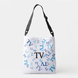 Ajustable sac fourre-tout (ao) - Initiales bleues