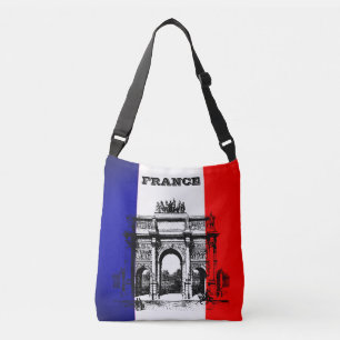 Ajustable Sac fourre-tout avec Drapeau de France