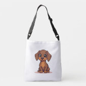 Ajustable Sac fourre-tout avec mignon Dachshund (Dos)