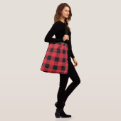 Ajustable Sac fourre-tout Buffalo Plaid (Sur le modèle)