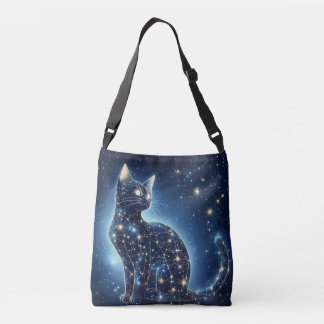 Ajustable Sac fourre-tout Céleste - Feline mystique étoile