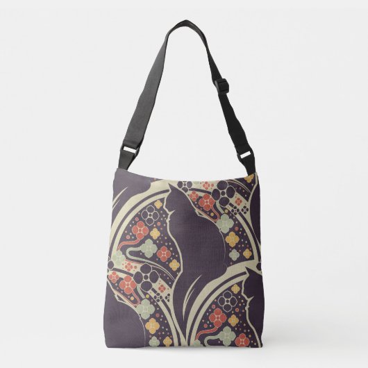 Ajustable Sac fourre-tout chat Art déco – Dessin de chat flo (Devant)