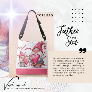 Ajustable Sac fourre-tout coeurs de lutin père et fils pour