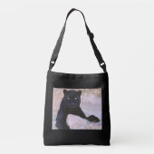Ajustable Sac fourre-tout de chat noir (Dos)