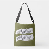 Ajustable Sac fourre-tout de notes musicales (Devant)