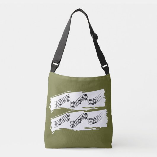 Ajustable Sac fourre-tout de notes musicales (Devant)