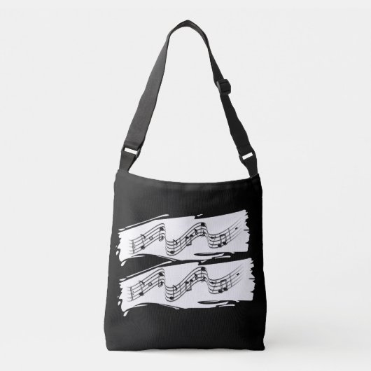 Ajustable Sac fourre-tout de notes musicales (Devant)