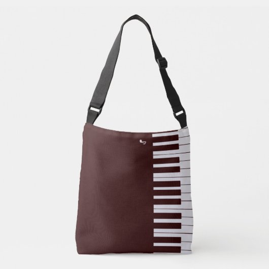 Ajustable Sac fourre-tout de notes musicales pour piano mode (Devant)