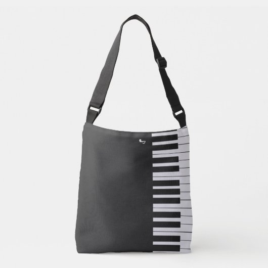 Ajustable Sac fourre-tout de notes musicales pour piano mode (Devant)