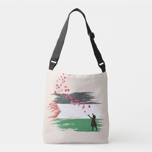 Ajustable Sac fourre-tout de passage du drapeau palestinien  (Devant)