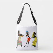 Ajustable Sac fourre-tout d'impression des femmes africaines (Devant)