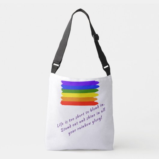 Ajustable Sac fourre-tout Fierté avec citation (Devant)