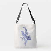 Ajustable Sac fourre-tout Fleur Bleu & Fils (Dos)
