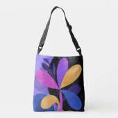 Ajustable Sac fourre-tout fleur violette abstraite (Dos)
